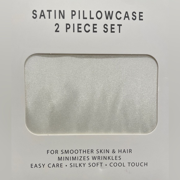 SATIN Pillowcases LAUNDRY by Shelli Segal Luxury IVORY Satin Pillowcase Set NIB - Picture 2 of 8